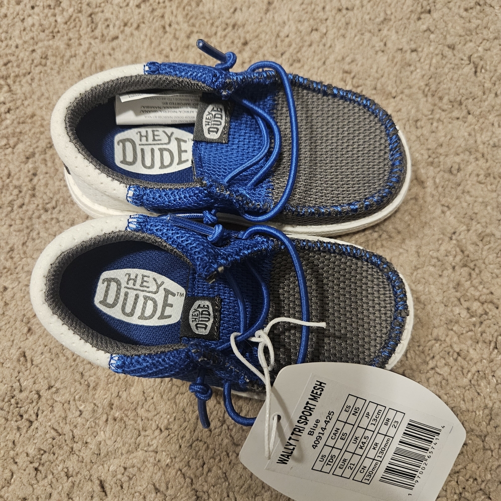 Hey Dude Toddler Sneakers in Blue and Gray